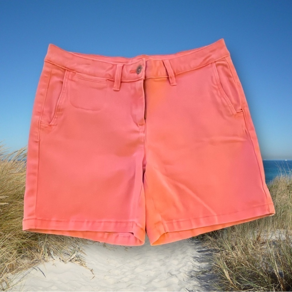 LAND & SEA Salmon Color Casual Stretch Chino Shorts Size 4